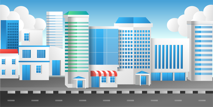 Construction de rues urbaines  Illustration