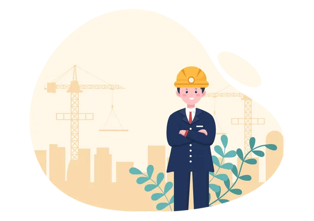 Construction Engineer Illustration