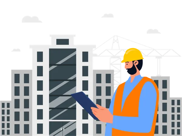 Construction engineer  Illustration