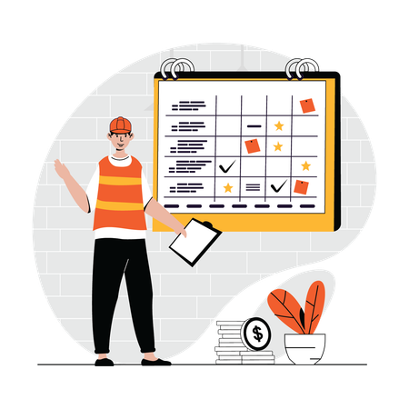 Construction engineer  Illustration