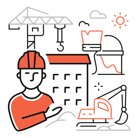 Construction engineer  Illustration