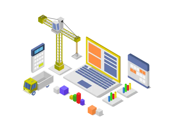 Construction equipment  Illustration