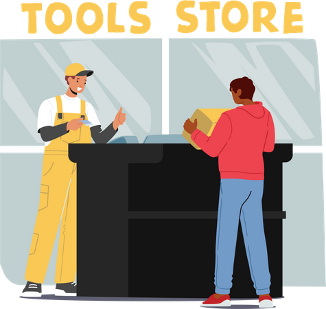 Construction Equipment Store  Illustration