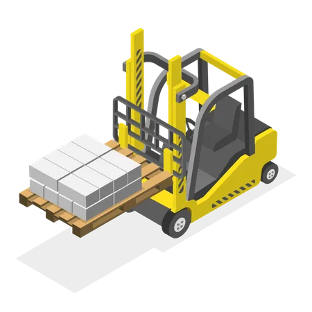 Construction Forklift  Illustration