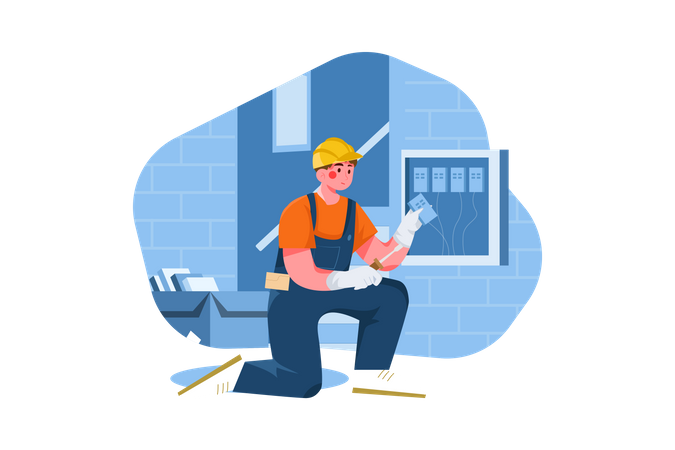 Construction Maintenance Engineer Illustration
