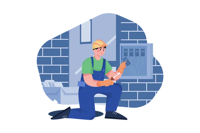 Construction Maintenance Engineer Illustration