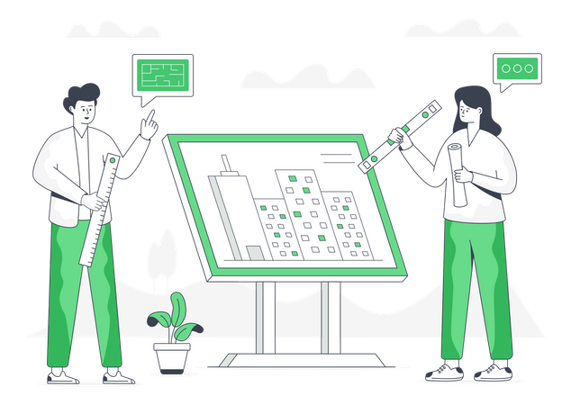 Construction Planning  Illustration