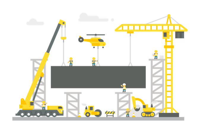 Construction project Illustration