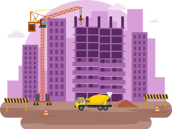 Construction project  Illustration