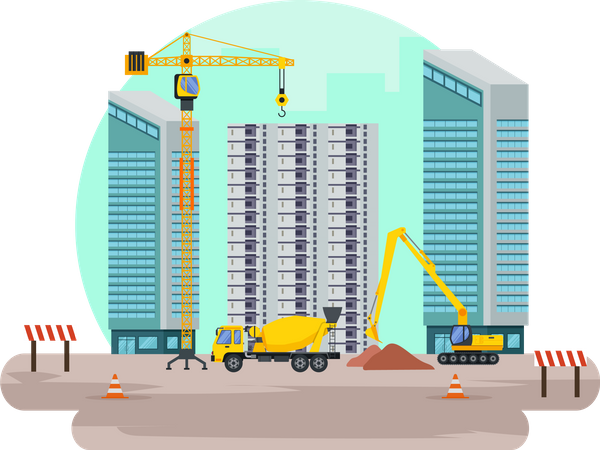 Construction project  Illustration