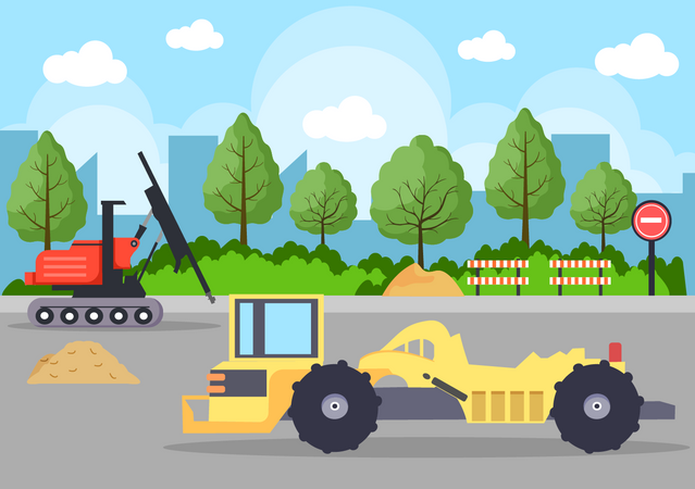 Construction Project  Illustration