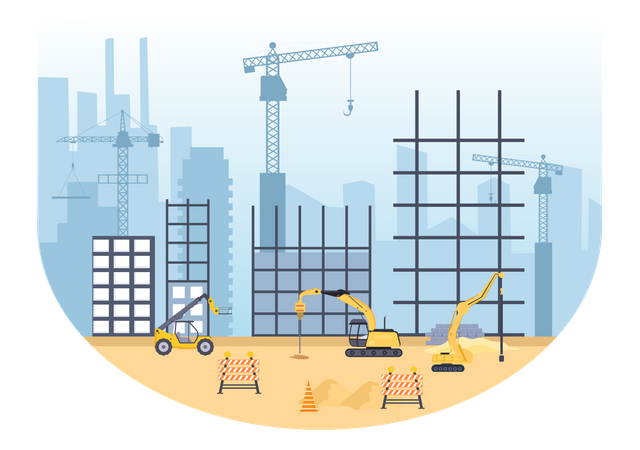 Construction Project  Illustration