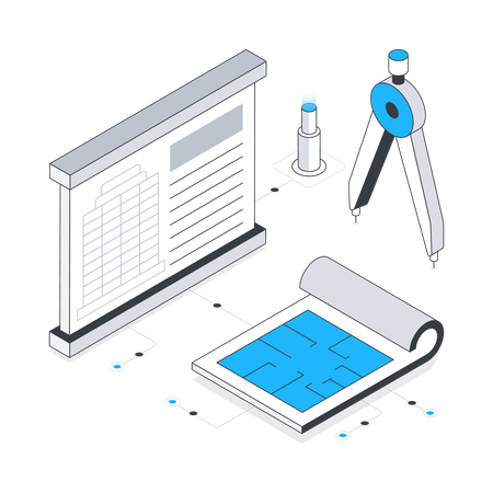 Construction Project  Illustration