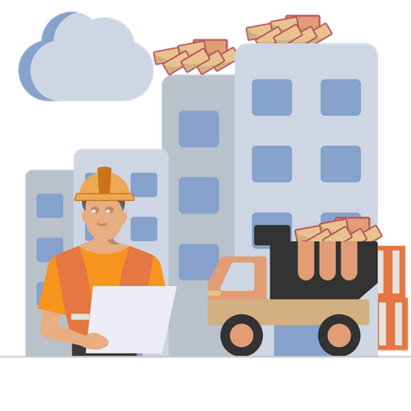 Construction Project  Illustration