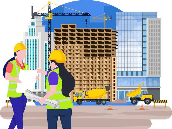 Construction Project  Illustration