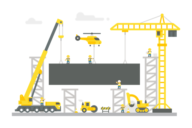 Construction project  Illustration