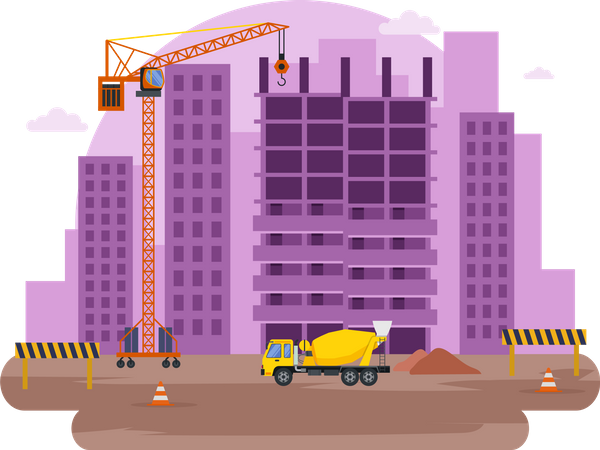 Construction project  Illustration