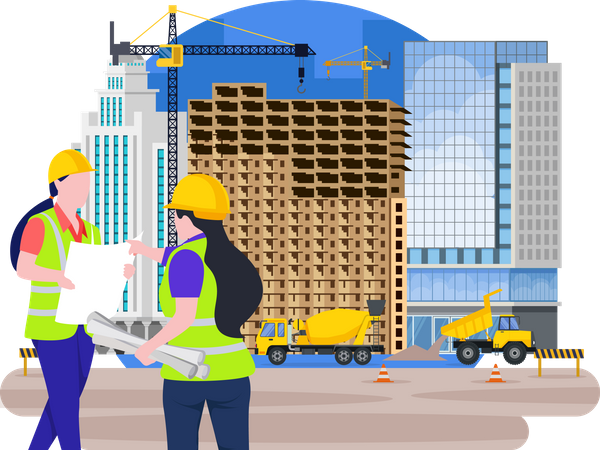 Construction Project  Illustration