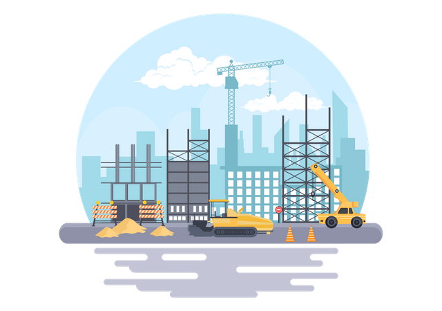 Construction Project  Illustration