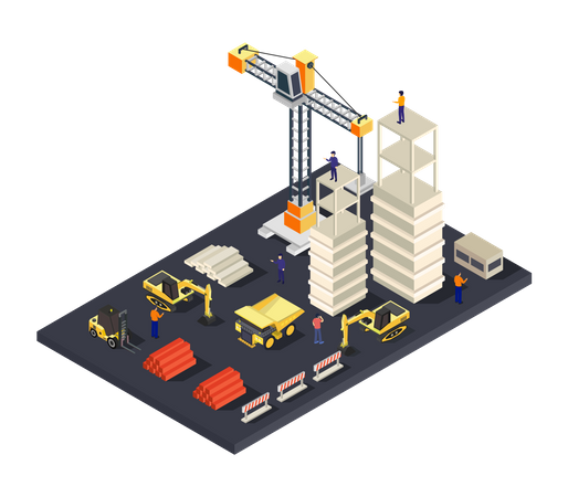 Construction project  Illustration