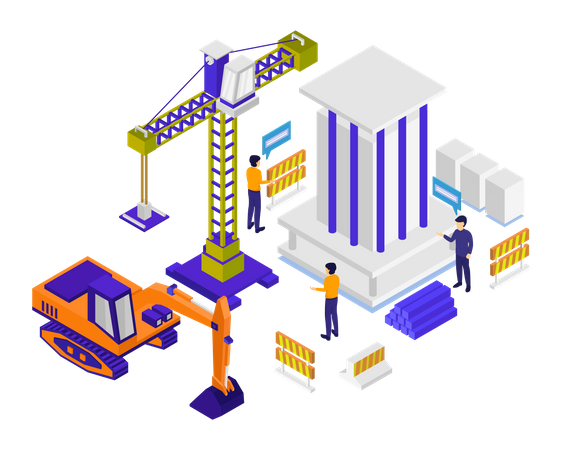 Construction Project  Illustration