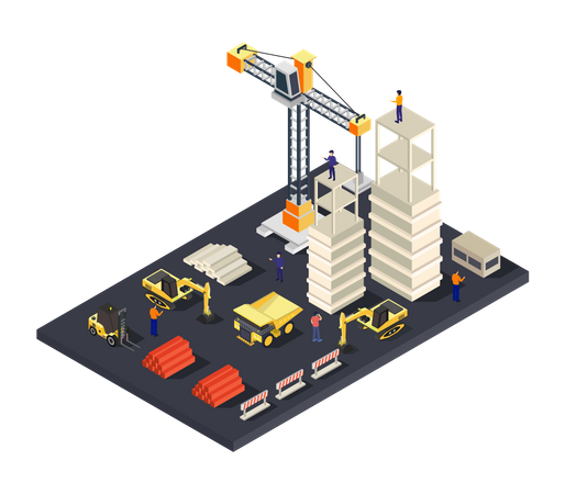 Construction project  Illustration