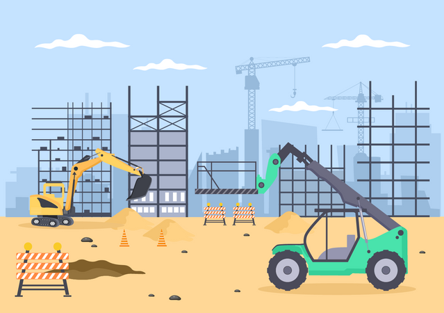 Construction Site Illustration