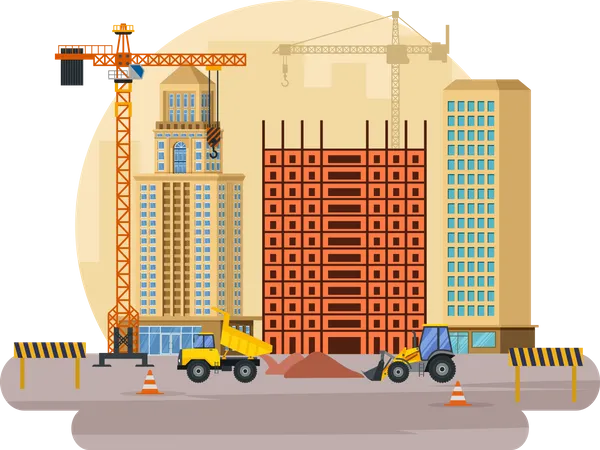 Construction site  Illustration