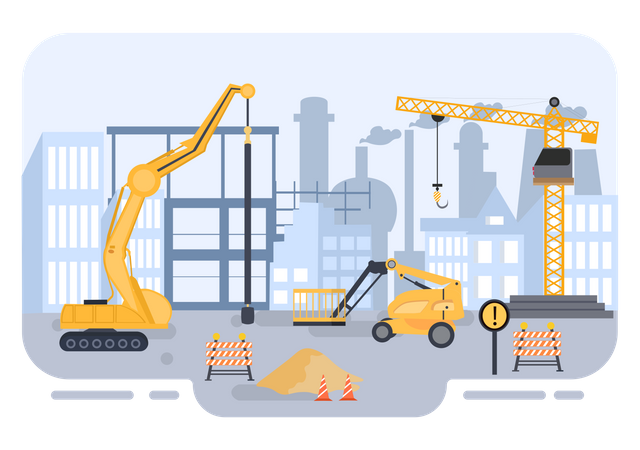 Construction Site  Illustration