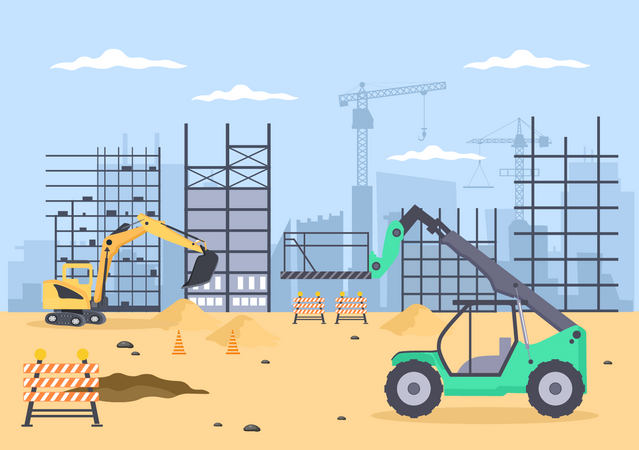 Construction Site  Illustration