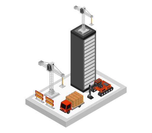 Construction Site  Illustration