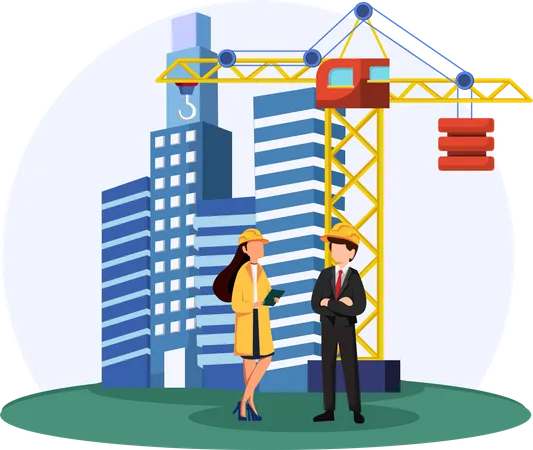 Construction site  Illustration