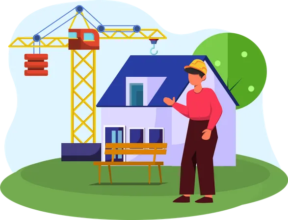 Construction site  Illustration