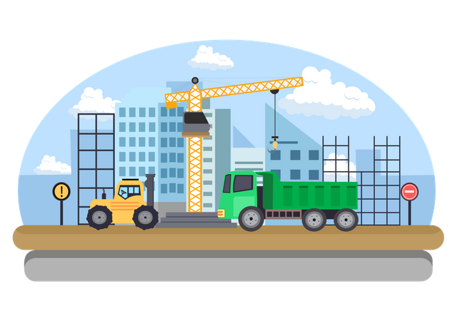 Construction Site  Illustration