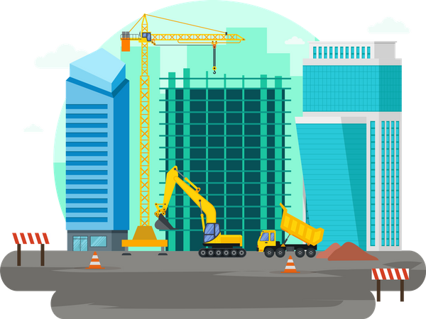 Construction Site  Illustration