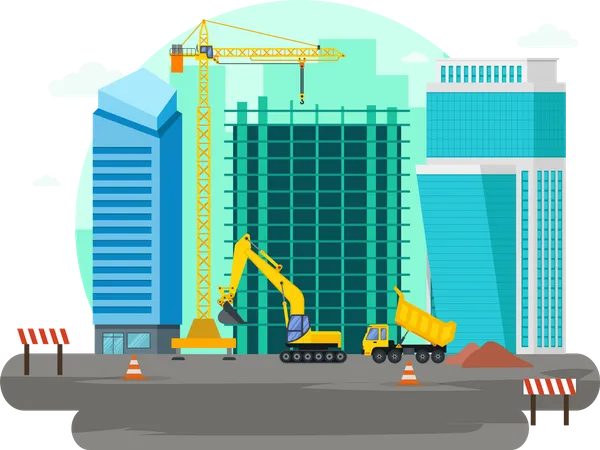 Construction Site  Illustration