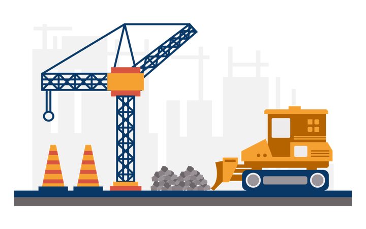 Construction site  Illustration