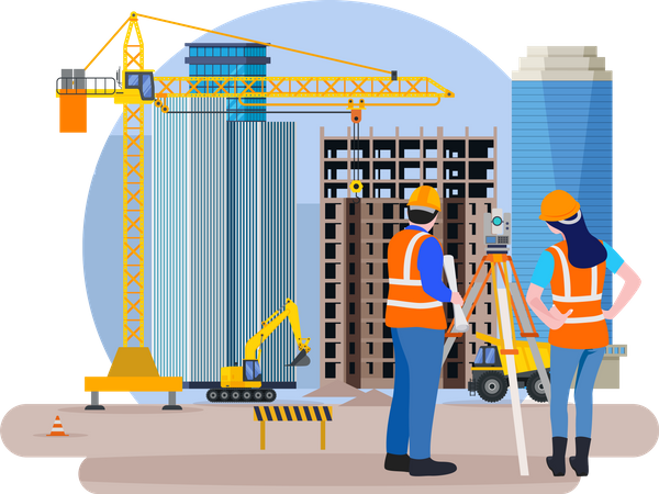 Construction site  Illustration