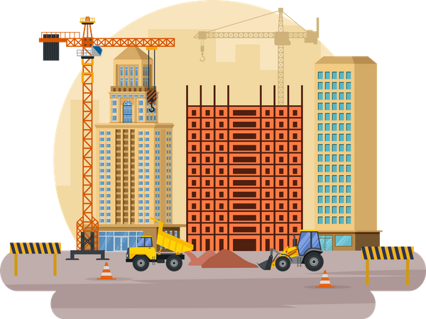 Construction site  Illustration