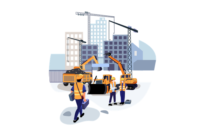 Construction site  Illustration