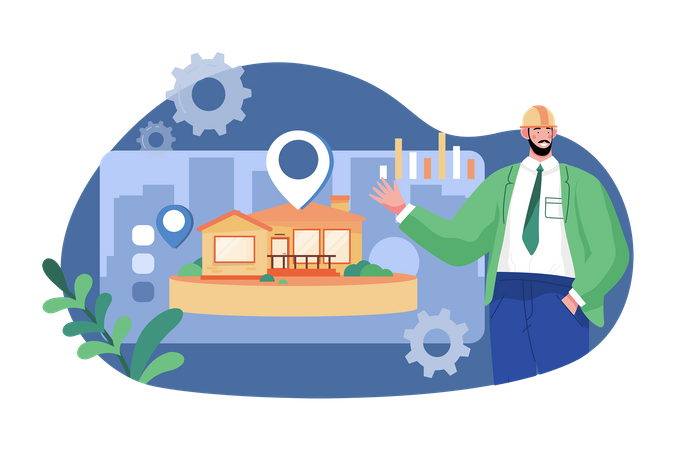 Construction site  Illustration