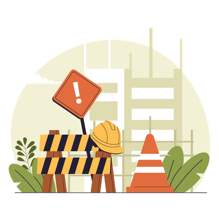 Construction Site Safety  Illustration