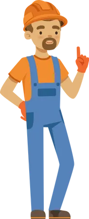 Construction site worker  Illustration