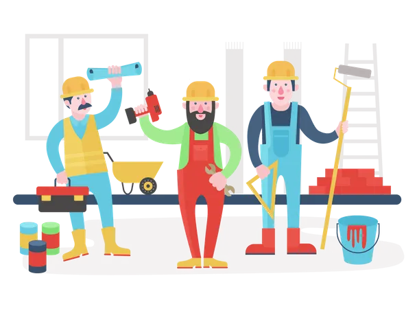 Construction team  Illustration