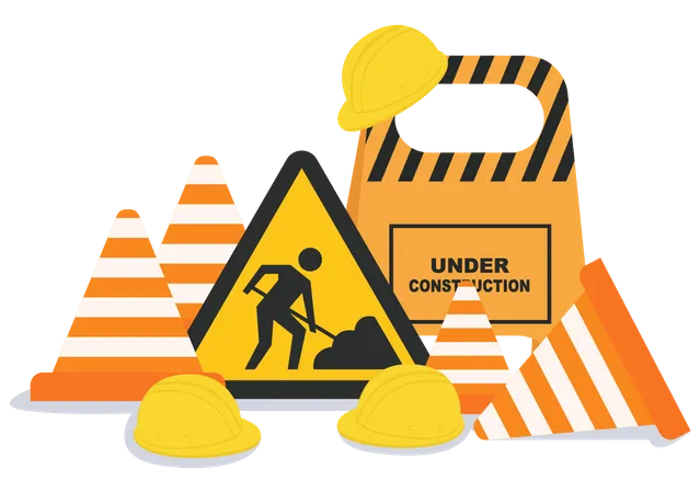 Construction work in progress Illustration