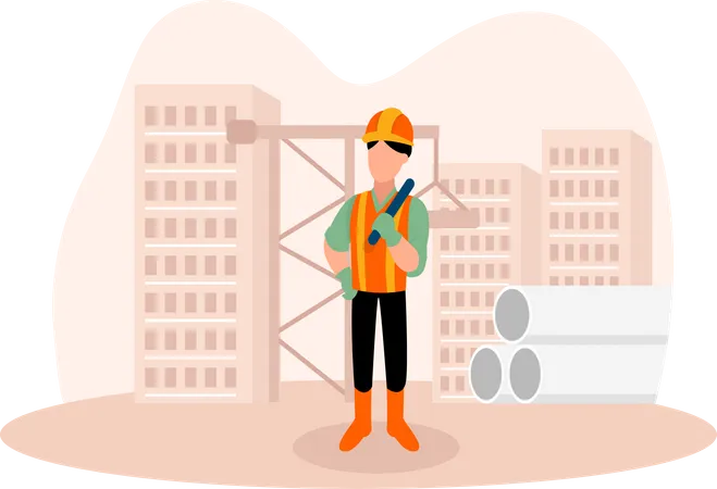 Construction worker  Illustration