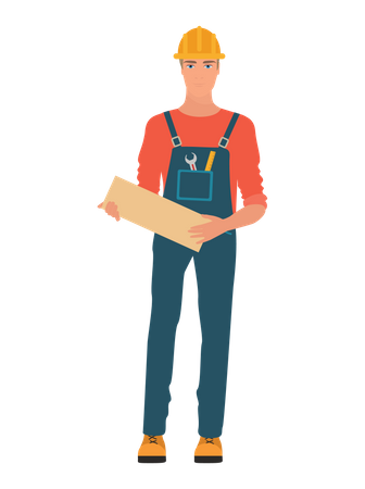 Construction Worker  Illustration