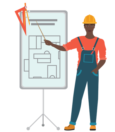 Construction Worker  Illustration