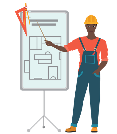 Construction Worker  Illustration