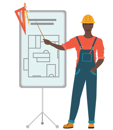 Construction Worker  Illustration